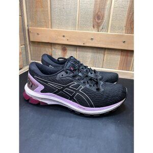 Asics Womens GT 1000 1012A651 Running Shoes Black Pink Size 10 FlyteFoam